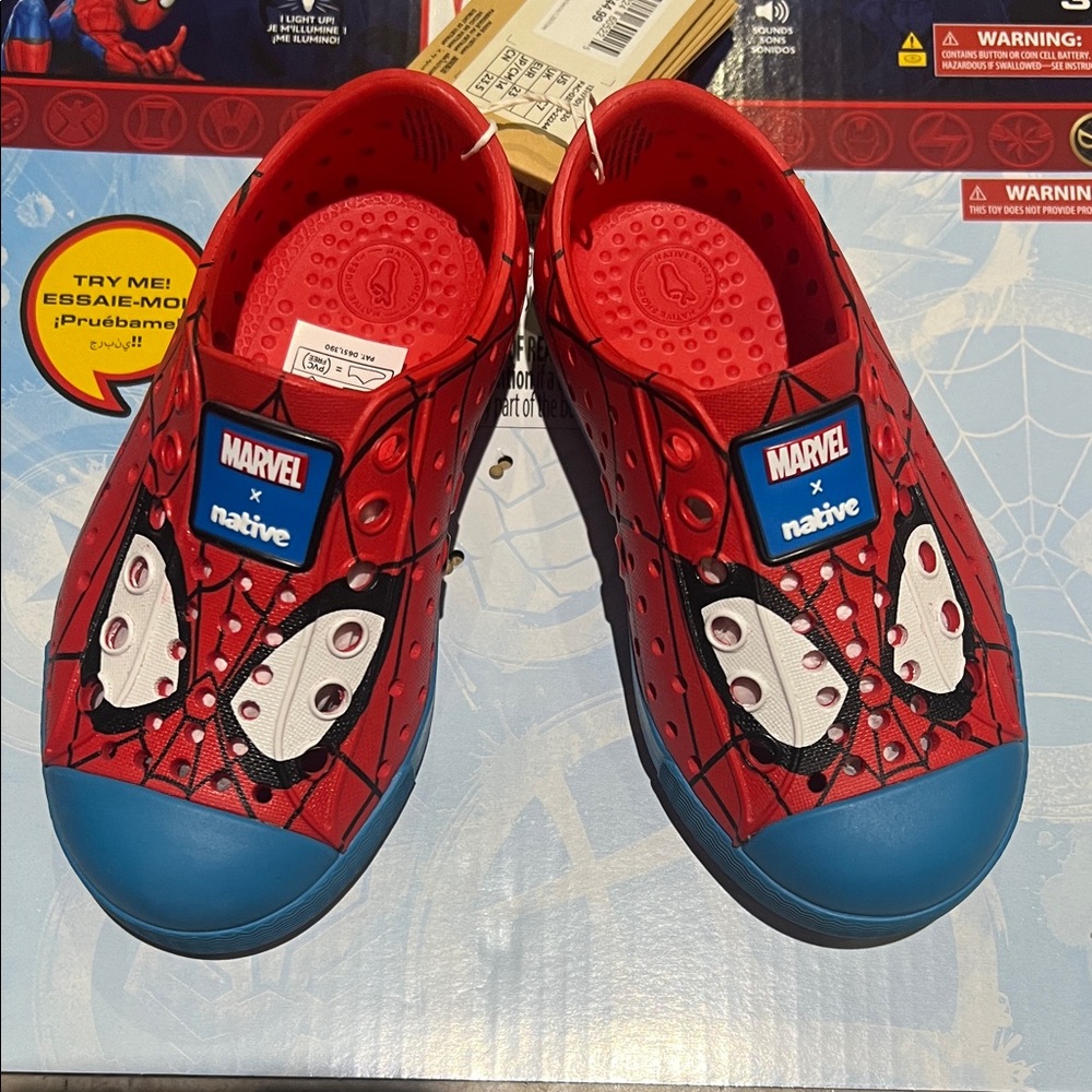 Native Marvel Red and Blue Kids Sneakers